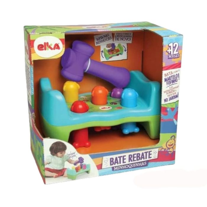 Brinquedo Didático Bate Rebate Minhoquinhas - Ref 1172 - Elka Brinquedos