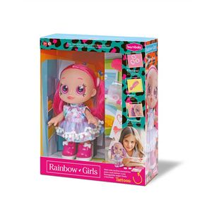 Boneca Rainbow Girls Tatto Pink - Bambola