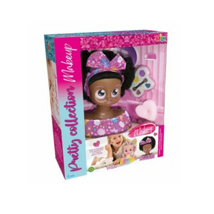 Boneca Pretty Collection Negra Makeup - Ref 697