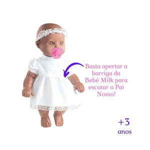 Boneca Little Baby Minha Primeira Oração Negra - Ref 157 MILK