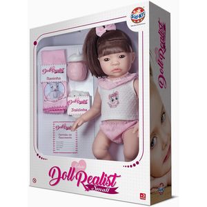 Boneca Doll Realist Small Tipo Reborn Com Acessórios.