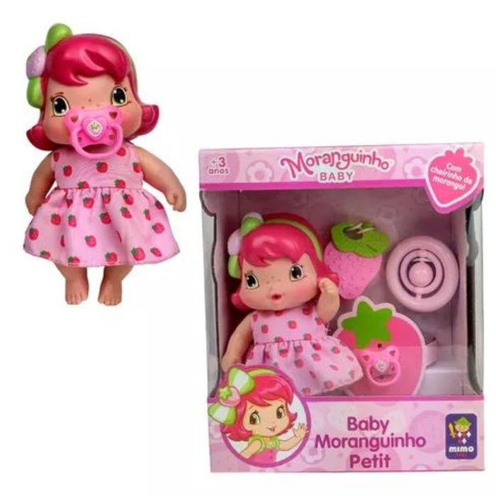 Boneca Baby Moranguinho Amiguinha 20 Cm Mimo Com Acessórios