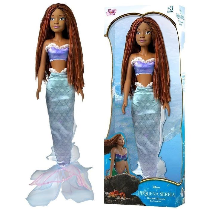 Boneca Ariel A Pequena Sereia 55Cm - Ref 1749 Baby Brink