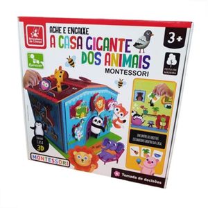 ACHE E ENCAIXE CASA GIGANTE DOS ANIMAIS MONTESSORI - BRINCADEIRA DE CRIAN€A - 2686