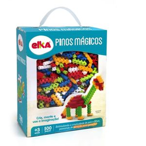 Brinquedo Pinos Mágicos Blocos de Montar com 500 Peças Elka