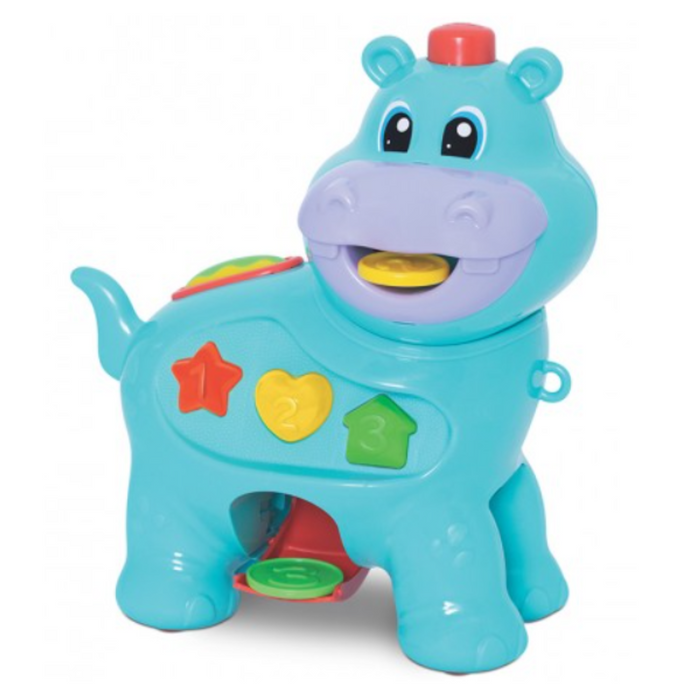 Brinquedo Para Bebe Amiguinho Comilão Hipopótamo - Merco Toys