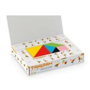 Brinquedo Educativo Tangram Colors 7 Pçs Madeira Junges - Ref.  626