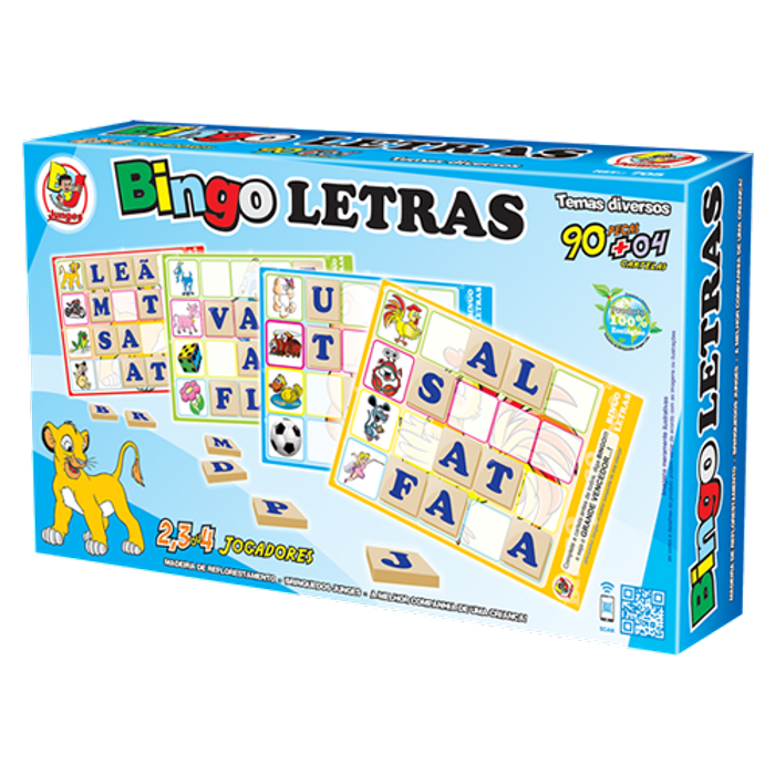 Brinquedo Educativo Bingo Letras - Ref. 705 - Junges