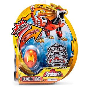 Boneco Transformável - Ryukari - Set-Magma Lion - Multikids