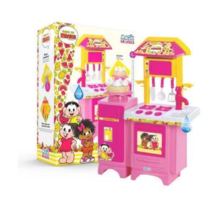 Cozinha Infantil Completa Turma da Mônica Com água Fogão e Geladeira Magic Toys 8076