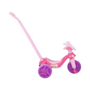 Triciclo Zootico Com Empurrador Rosa - Ref 785 BANDEIRANTE