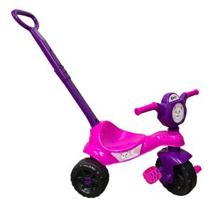 Triciclo Infantil Kemotoca Gatinha com Haste - Ref BQ0509M Kendy Brinquedos