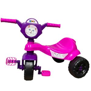 Triciclo Infantil Kemotoca Gatinha com Haste - Ref BQ0509M Kendy Brinquedos