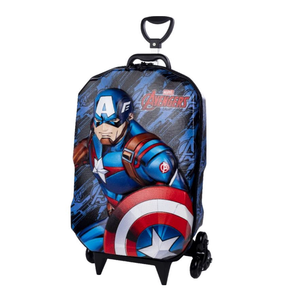 Kit Mochila E Lancheira Em 3d Capitão America - Diplomata