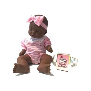 Boneca Rose Ring Reborn Negra - Ref 519 - Milk Brinquedos