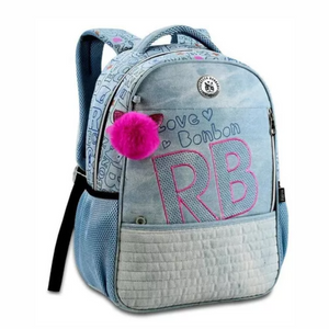 Kit Mochila de Costas Com Pompom + Estojo Rebecca Bonbon Ref RB3165