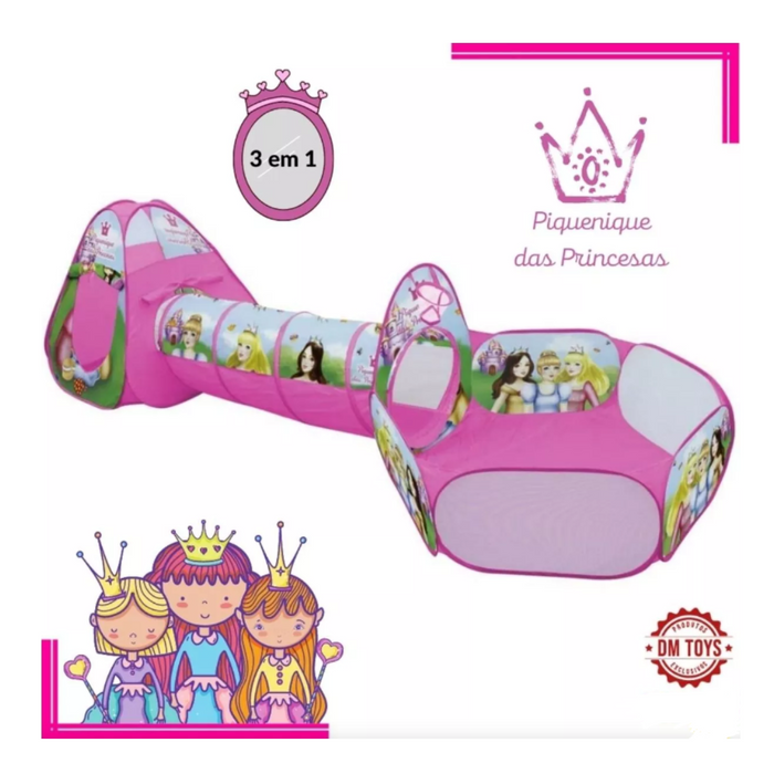 Barraca 3 em 1 Princesas - Ref DMT5880 DM Toys