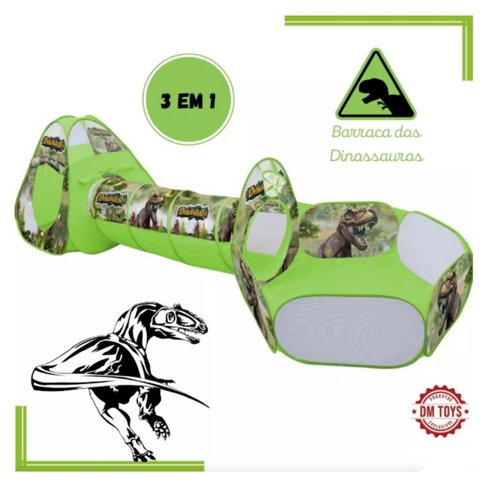 Barraca 3 em 1 Dinossauro - Ref DMT5881 DM Toys