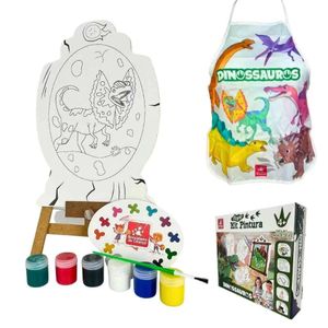 SUPER KIT DE PINTURA DINOSSAURO - 2556 - BRINCADEIRA DE CRIANÇA