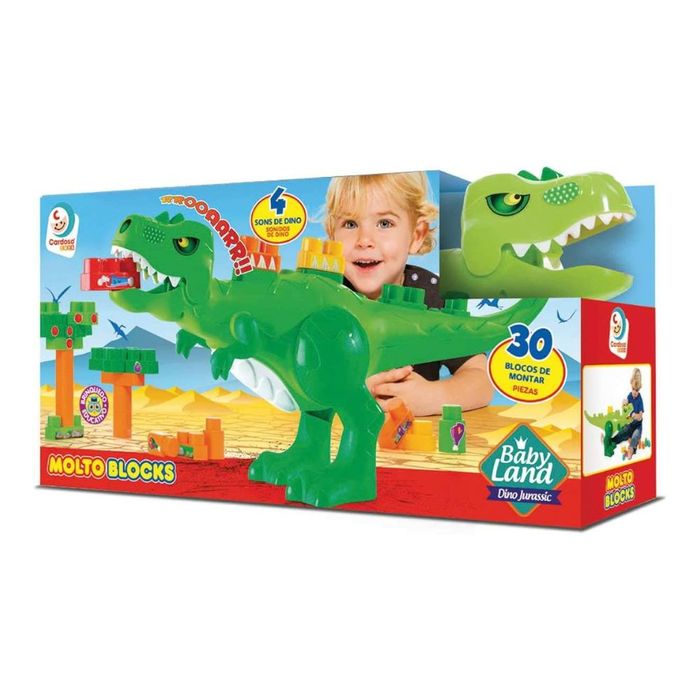 Dino Jurassic com 30 Blocos Baby Land - 8001