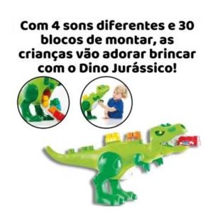 Dino Jurassic com 30 Blocos Baby Land - 8001