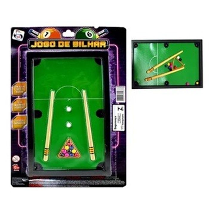 Jogo De Sinuca Mini Snooker Brinquedo Infantil Com 15 Itens