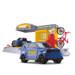 POSTO POLICIAL RODOVIARIA TATICA PICK -UP ORANGE TOYS REF 0600