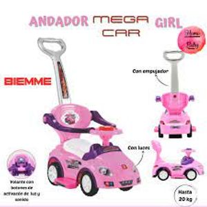 Andador Mega Car Girl  Ref 661 BIEMME