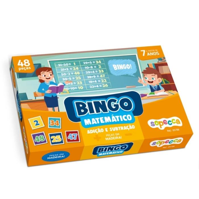 Bingo Matemático Adição e Subtração Sopecca  - DS706