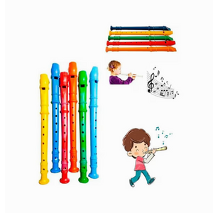 Kit Com 10 Flauta Doce de Plástico Brinquedo Infantil