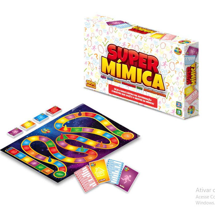 Jogo Super Mímica - 1800 MIMICAS Ref 1052  GGB BRINQUEDOS