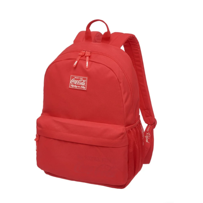 Mochila Juvenil Coca-Cola Vermelha Flat Refit 2 Compartimentos