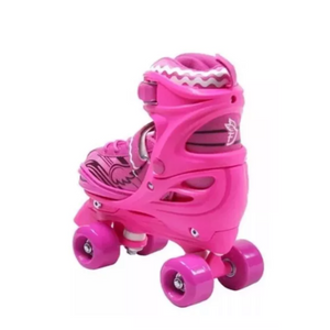 Patins Power Roller Star com Luz Rosa - Fenix