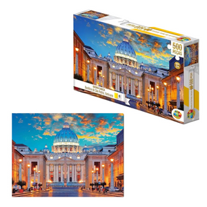 QUEBRA-CABEÇA 500PCS REF 1038 BASÍLICA DE SÃO PEDRO, VATICANO GGB BRINQUEDOS