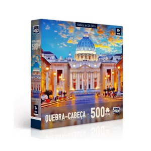 QUEBRA-CABEÇA 500PCS REF 1038 BASÍLICA DE SÃO PEDRO, VATICANO GGB BRINQUEDOS