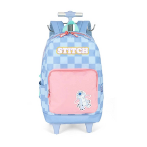 MOCHILA DE RODA STITCH AZUL MC47736SC-AZ MAXLOG