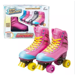 PATINS 4 RODAS - ROLLER SKATE 35/38 - ROSA - RL - 06 B - FENIX