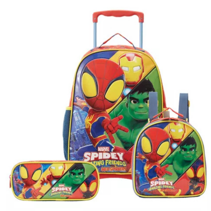 KIT MOCHILA  DE RODA + LANCHEIRA +ESTOJO  14 X1 SPIDEY  13381 XERYUS