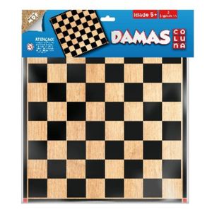 JOGO DE DAMAS SOLAPA MADEIRA 10784 COLUNA