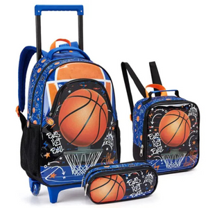 KIT MOCHILA DE RODA+LANCHEIRA +ESTOJO BASQUETE MR42140 SEANITE