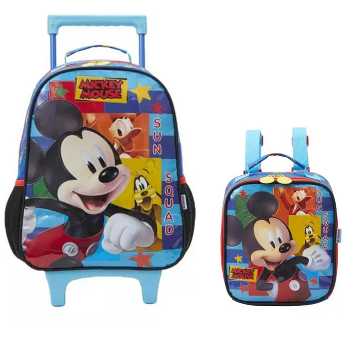 KIT MOCHILA DE RODA -LANCHEIRA 14 X1 MICKEY  13261 XERYUS