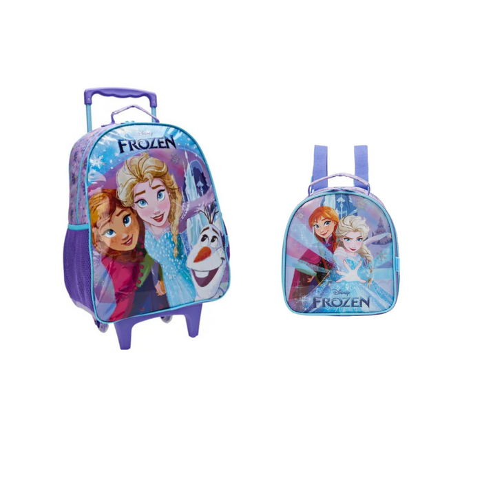 KIT MOCHILA DE RODA + LANCHEIRA 16 X1  FROZEN 13170 XERYUS