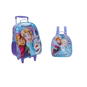 KIT MOCHILA DE RODA + LANCHEIRA 16 X1  FROZEN 13170 XERYUS