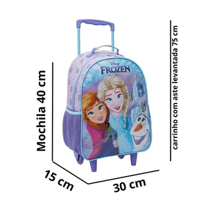 KIT MOCHILA DE RODA + LANCHEIRA 16 X1  FROZEN 13170 XERYUS