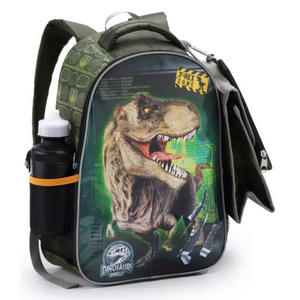 KIT MOCHILA DE COSTA +LANCHEIRA +ESTOJO COM GARRAFINHA T-REX ZONE MI41376 SEANITE