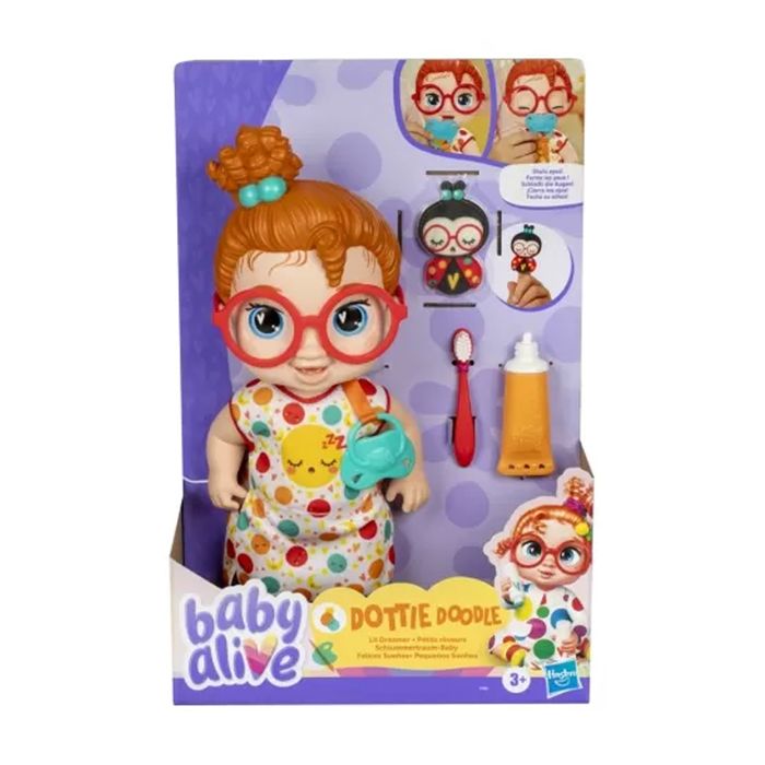 BABY ALIVE PEQUENOS SONHOS DOTTIE DOODLE RUIVA - F9965 - HASBRO