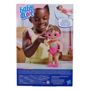 BABY ALIVE BEBÊ PISCINA MORENA - F8141 - HASBRO