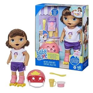 BABY ALIVE ROLLER SKATE MORENA- F5354 - HASBRO