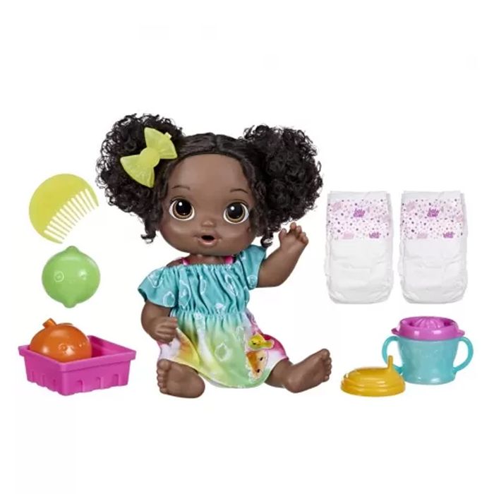 BABY ALIVE HORA DO SUCO NEGRA - F7358 - HASBRO