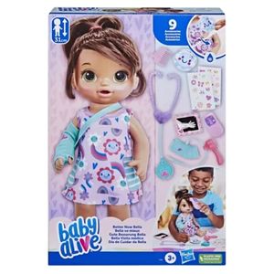 BABY ALIVE DIA DE CUIDAR DA BELLA MORENA ROXA  F7536 - HASBRO